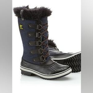 Sorel Tofino Blue Winter Faux Fur Boots [S8642] 7.5 NWOT